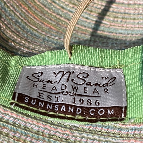 Sun and Sand Hat Straw Natural Beach Cruise Adjust UPF 50 new - Picture 6 of 12